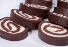 Рецепт ніжного та смачного рулету без випікання з кокосовим смаком та какао