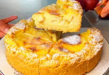 Ніжний та ароматний яблучний пиріг із заварним кремом