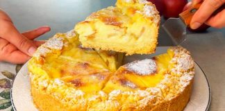 Ніжний та ароматний яблучний пиріг із заварним кремом