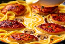 Вершкова паста з куркою та грибами. Швидко, ситно і дуже смачно